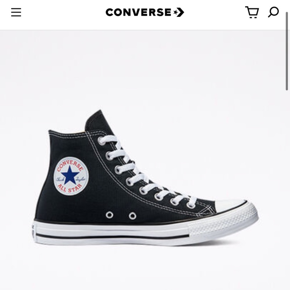 Black converse. Woman 9. Worn once